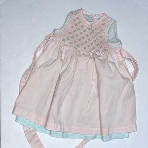 Ralph Lauren Pink and green smocked dress 18 months